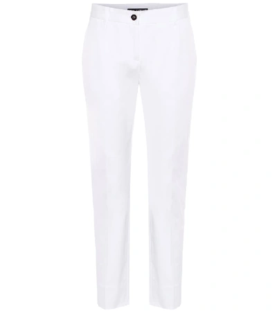 Shop Dolce & Gabbana Cotton-poplin Pants In White