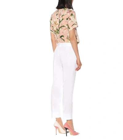 Shop Dolce & Gabbana Cotton-poplin Pants In White