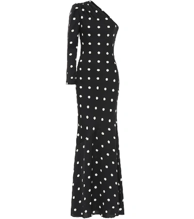 Shop Rebecca Vallance Penelope One-shoulder Gown In Black