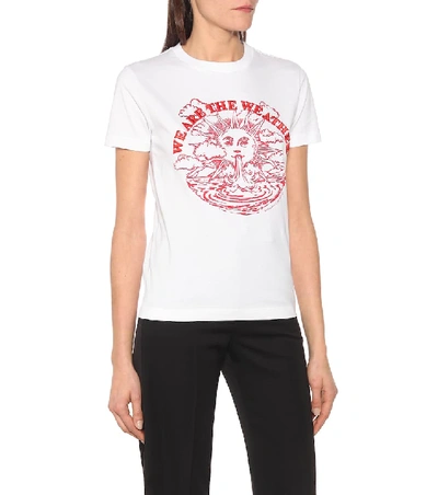 Shop Stella Mccartney Cotton T-shirt In White