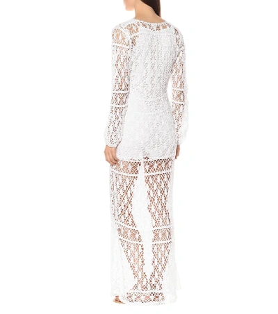 Shop Anna Kosturova Bianca Crochet Cotton Dress In White