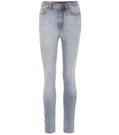 Shop Acne Studios Blå Konst Peg High-rise Skinny Jeans In Blue