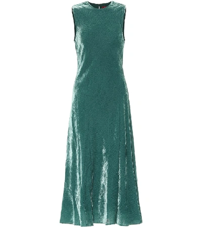 Shop Sies Marjan Flipper Velvet Maxi Dress In Green