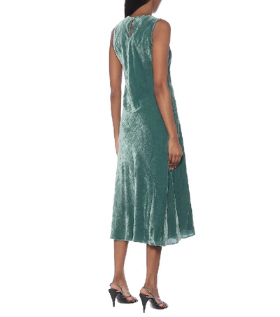 Shop Sies Marjan Flipper Velvet Maxi Dress In Green