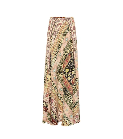 Shop Etro Printed Jacquard Maxi Skirt In Multicoloured