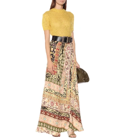 Shop Etro Printed Jacquard Maxi Skirt In Multicoloured