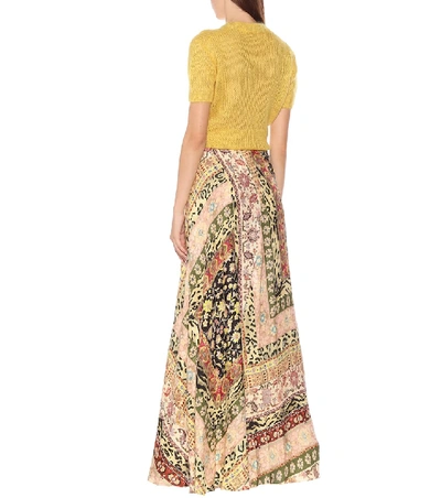 Shop Etro Printed Jacquard Maxi Skirt In Multicoloured