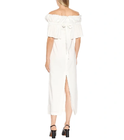 Shop Rejina Pyo Cotton-blend Dress In White