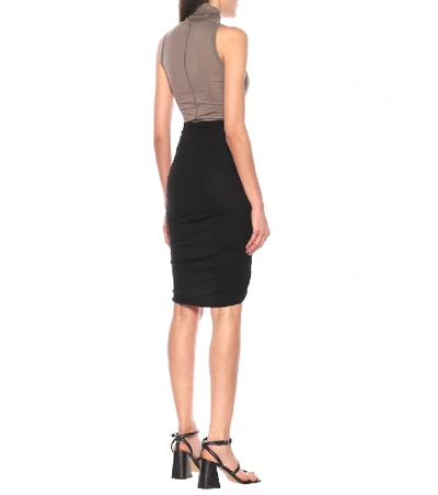 Shop Rick Owens Lilies Jersey Skirt In Black