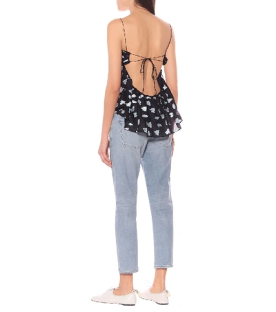 Shop Cecilie Bahnsen Selena Printed Fil Coupé Top In Black