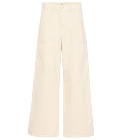 Shop Ganni Bluebell Denim Pants In White