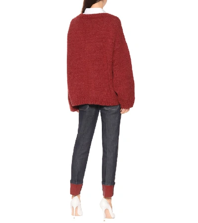 Shop Bottega Veneta Alpaca And Wool Sweater In Red