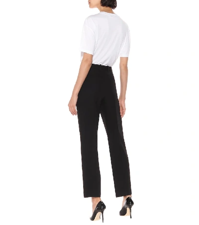 Shop Givenchy High-rise Wool Pants In Black