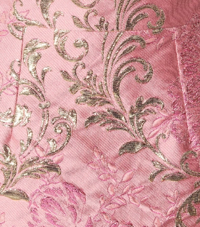 Shop Dolce & Gabbana Brocade Lamé Miniskirt In Pink