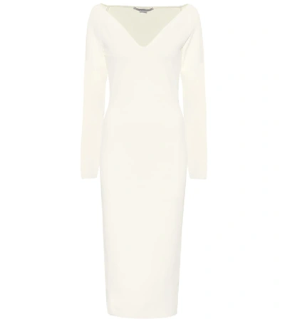 Shop Stella Mccartney Knit Midi Dress In White