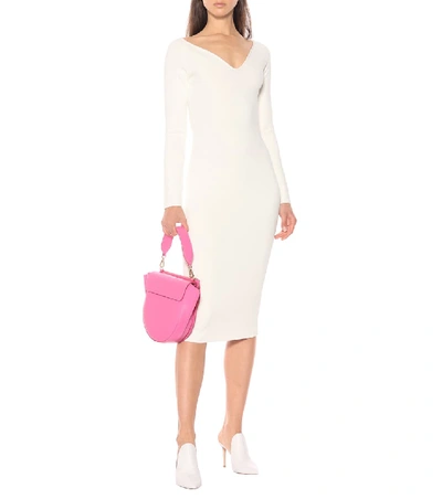 Shop Stella Mccartney Knit Midi Dress In White