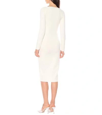 Shop Stella Mccartney Knit Midi Dress In White