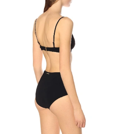 Shop Stella Mccartney Triangle Bikini Top In Black
