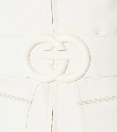 Shop Gucci Wool And Silk Playsuit In White