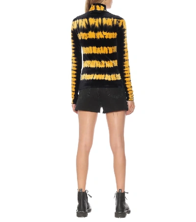 Shop Proenza Schouler Tie-dye Velvet Top In Yellow