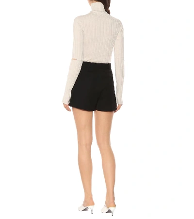Shop Stella Mccartney Wool Twill Shorts In Black