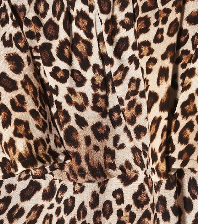 Shop Velvet Taye Leopard-print Dress In Brown