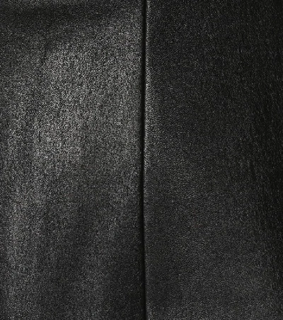 Shop Stouls Santa Leather Miniskirt In Black