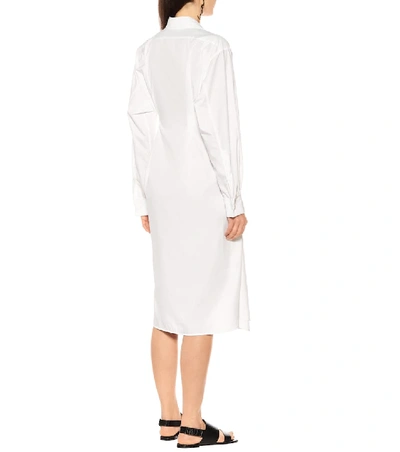 Shop Loewe Cotton-blend Shirt Dress In White