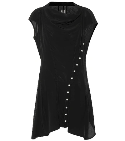 Shop Rick Owens Silk Top In Black