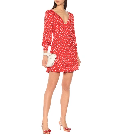 Shop Alexa Chung Floral Printed Minidress In Red