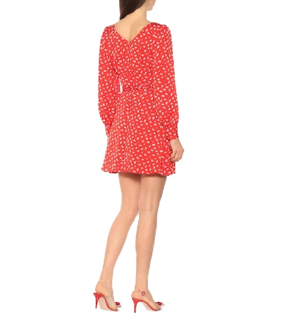 Shop Alexa Chung Floral Printed Minidress In Red