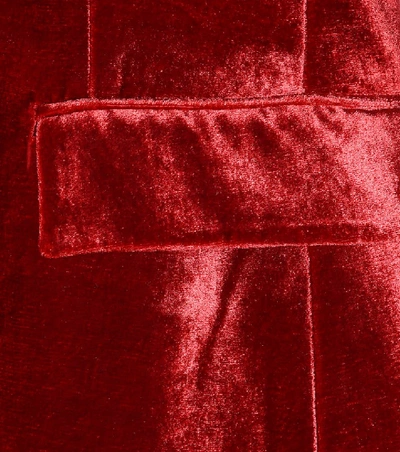 Shop Etro Velvet Blazer In Red