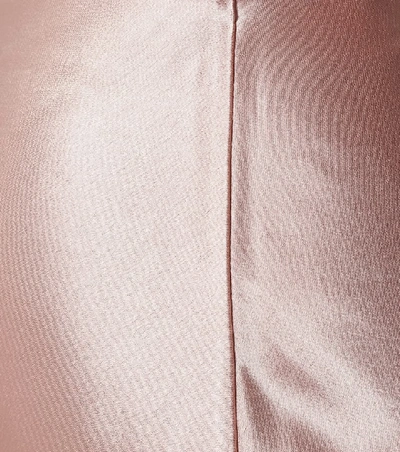 Shop Galvan Valletta Satin Midi Skirt In Pink