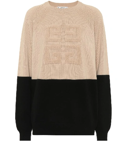 Shop Givenchy 4g Cashmere Sweater In Beige