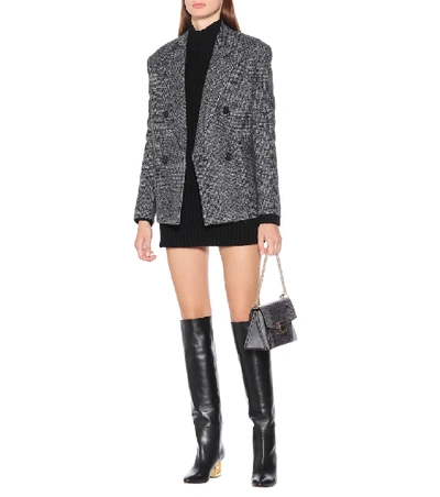 Shop Givenchy Wool And Cashmere Sweater Minidress In Black