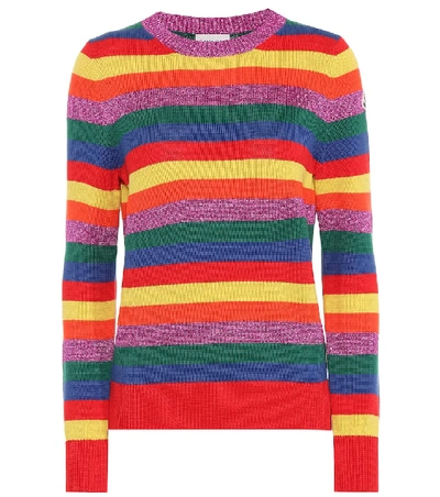 Shop Moncler Cotton Sweater In Multicoloured