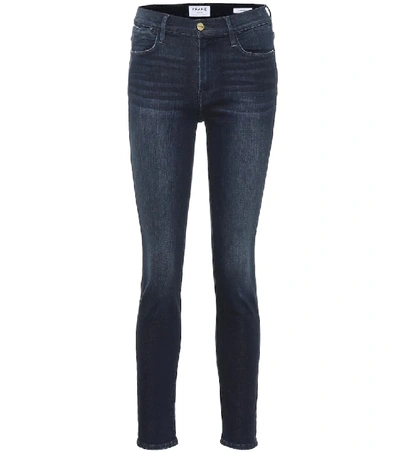 Shop Frame Le High Skinny Jeans In Blue