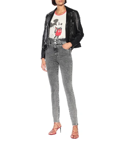 Shop J Brand X Elsa Hosk Saturday High-rise Skinny Jeans In Black