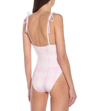 Shop Solid & Striped The Olympia Tie-dye Swimsuit In Pink