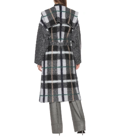 Shop Stella Mccartney Checked Wool And Mohair-blend Coat In Multicoloured