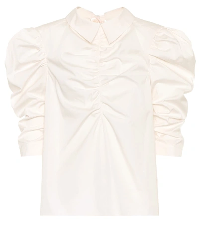 Shop Isa Arfen Cotton Poplin Shirt In White