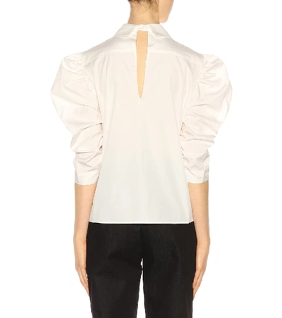 Shop Isa Arfen Cotton Poplin Shirt In White