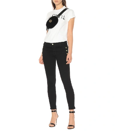 J Brand Zion Cropped Mid-rise Skinny Jeans In Black | ModeSens