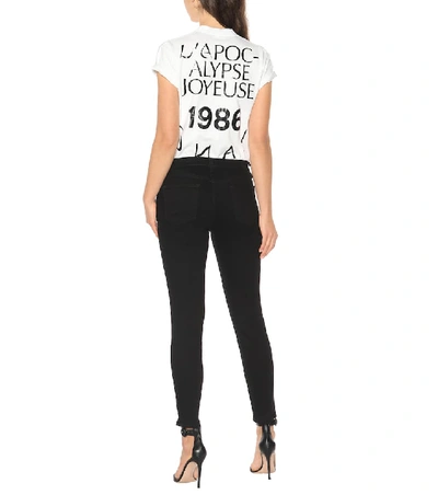 Shop J Brand Zion Cropped Mid-rise Skinny Jeans In Black