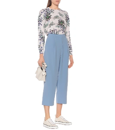 Shop Kenzo High-rise Straight Pants In Blue