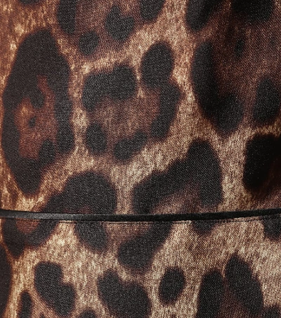 Shop Dolce & Gabbana Leopard Silk Twill Shorts In Multicoloured