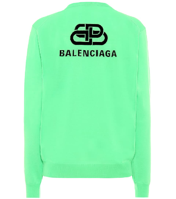 green balenciaga sweater
