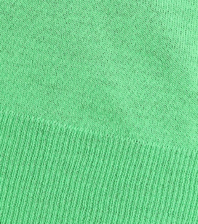 Shop Balenciaga Bb Mode Virgin Wool Sweater In Green