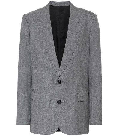 Shop Ami Alexandre Mattiussi Wool Blazer In Grey
