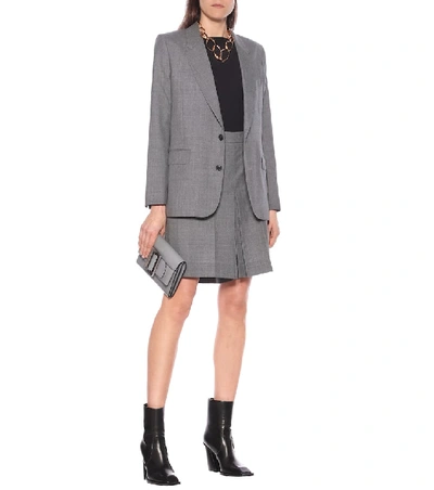 Shop Ami Alexandre Mattiussi Wool Blazer In Grey